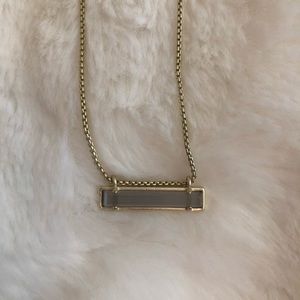 Kendra Scott silver stone bar necklace